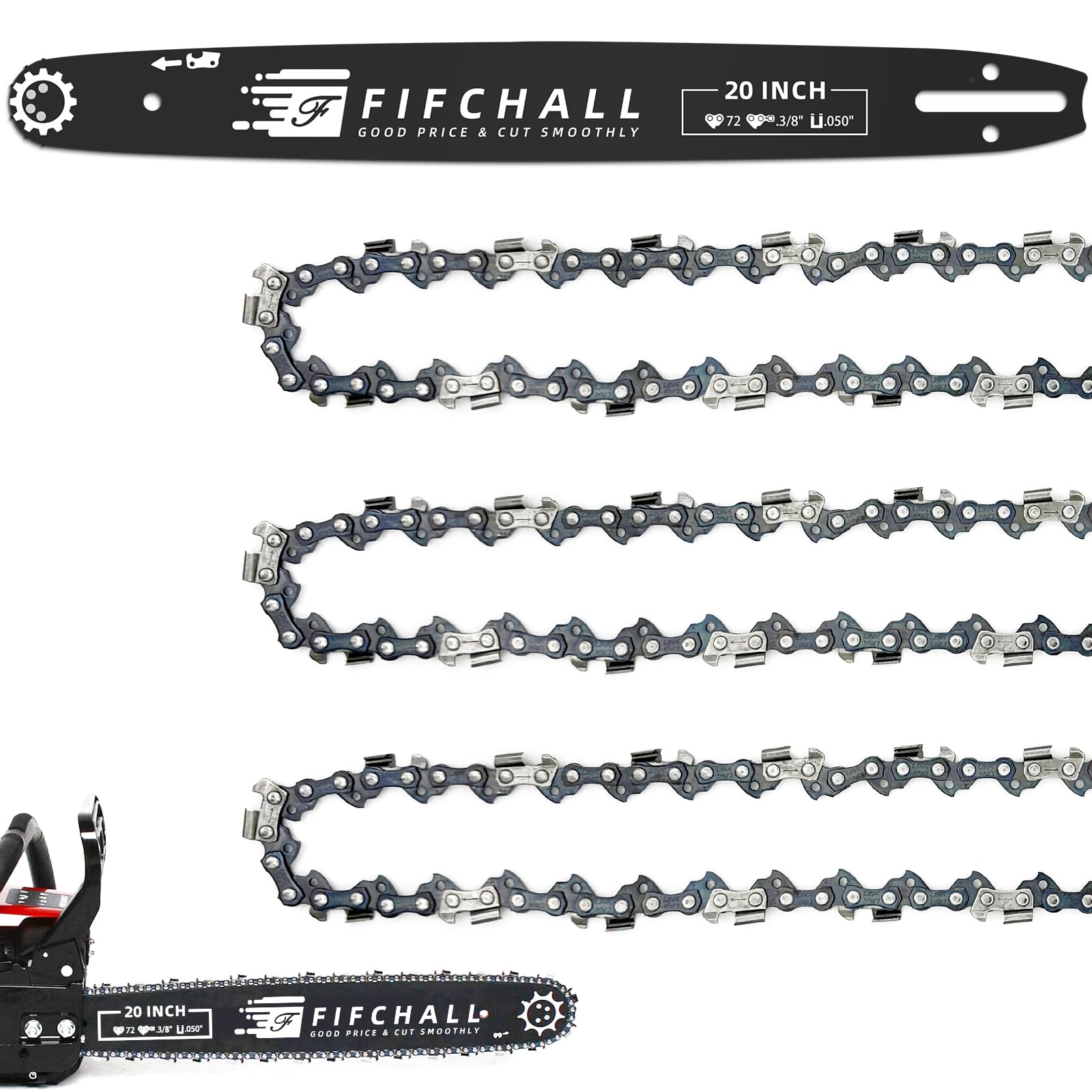 Fifchall barra 20 pulgadas vista frontal muestra durabilidad