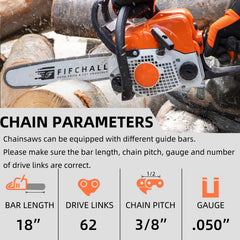 Fifchall chain close-up of cutting teeth for smooth efficient cutting