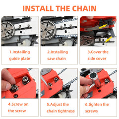 Fifchall chain mounted on guide bar demonstrating correct fit and smooth cutting