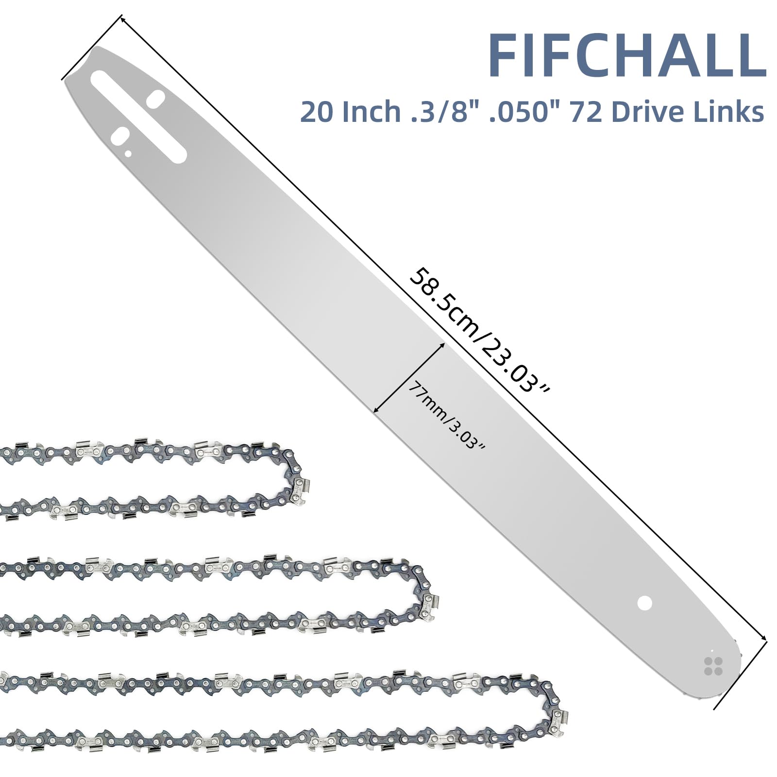 Fifchall kit completo con 1 barra y 3 cadenas, ofrece repuesto inmediato