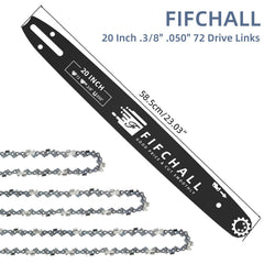 Fifchall kit con tres cadenas y barra lista para reemplazo