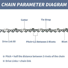 Fifchall side view of links and hardened rivets showing improved strength and wear resistance
