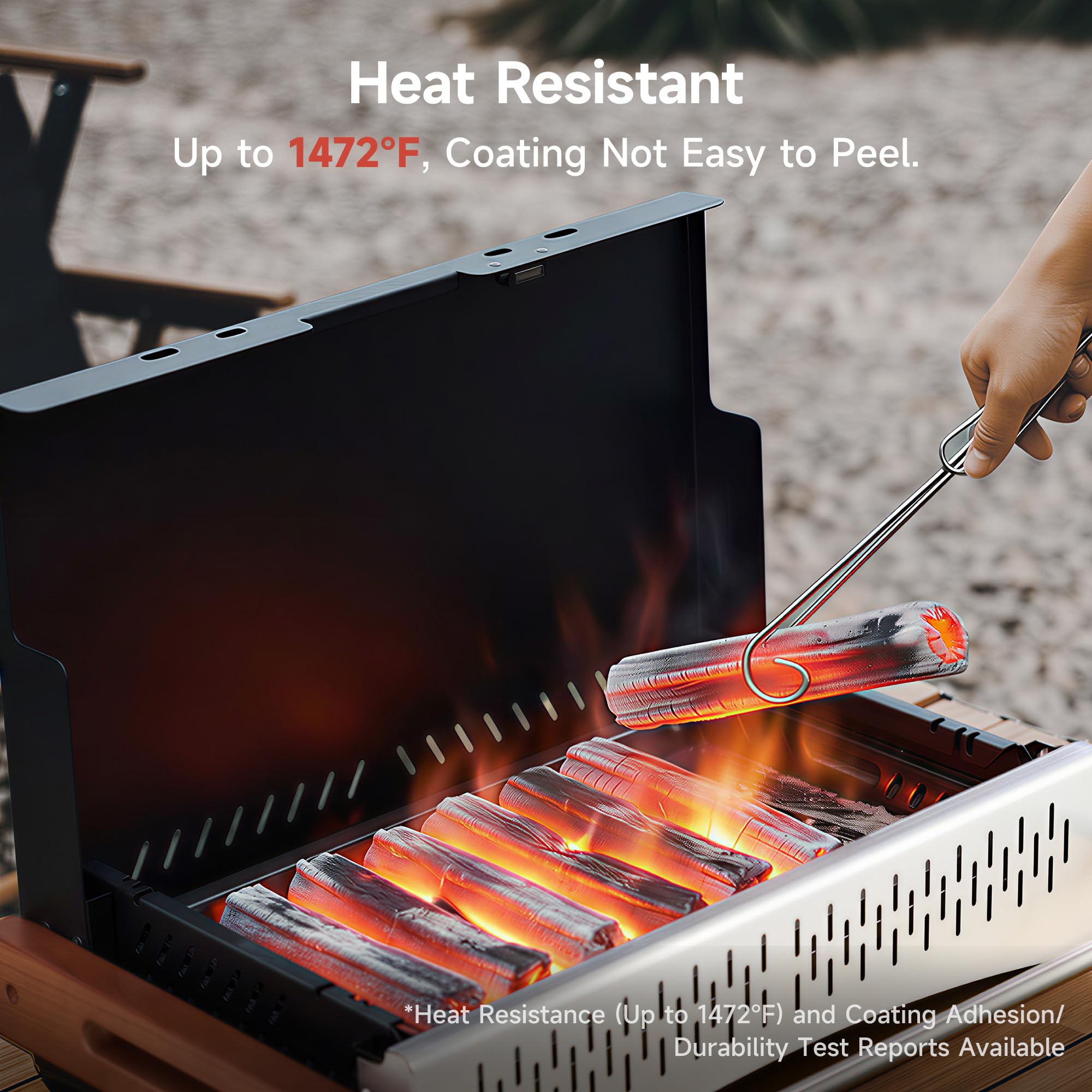 Filbee height adjustment demo illustrating grate positions for heat control
