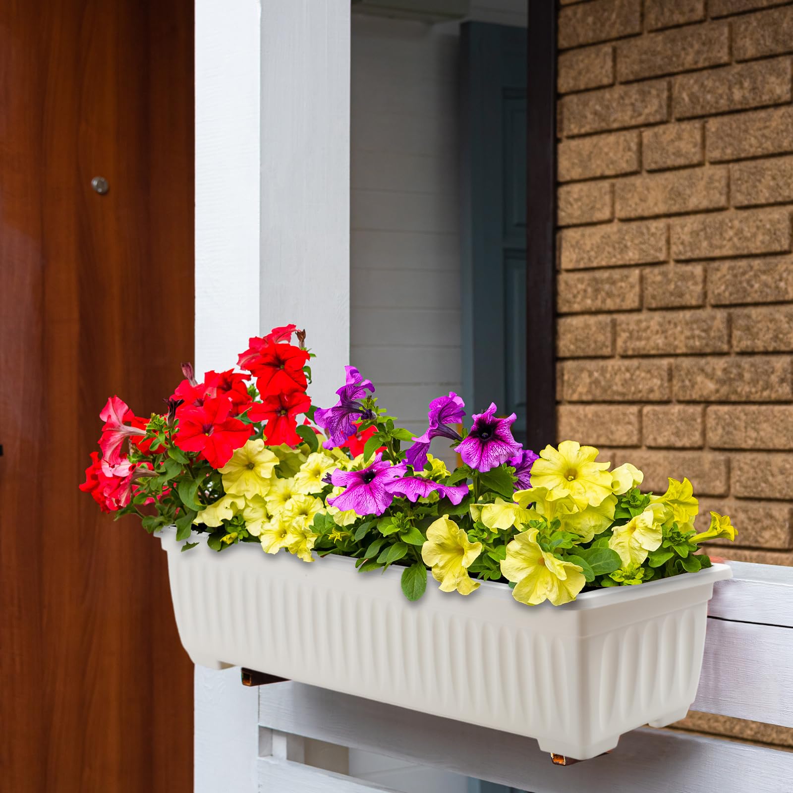 FillTouch white minimalist planter on windowsill adding clean aesthetic and easy maintenance