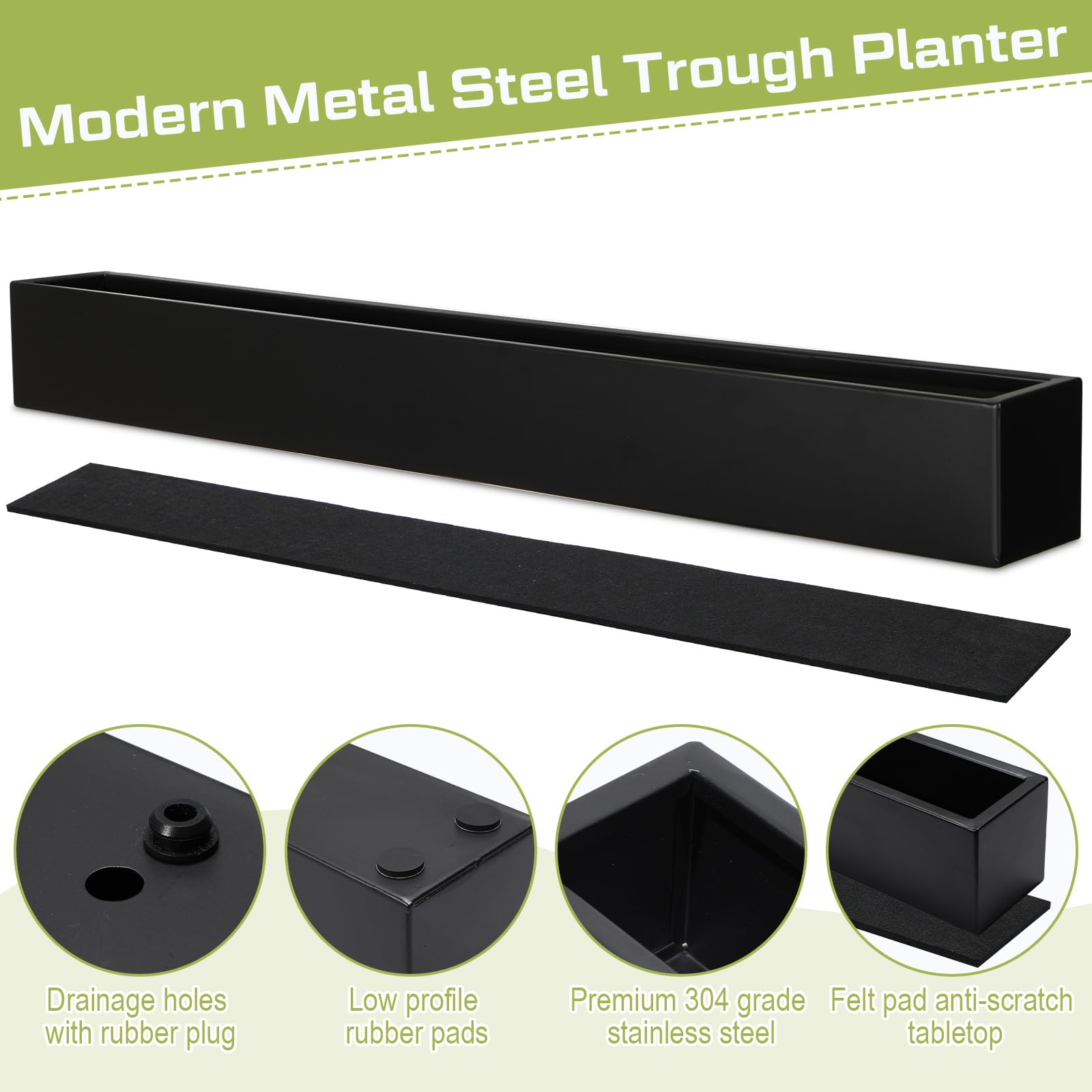 FillTouch planter next to ruler and books showing 32-inch scale and space-saving fit