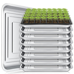 FillTouch stainless steel seed tray front view showing durable finish and clean edges