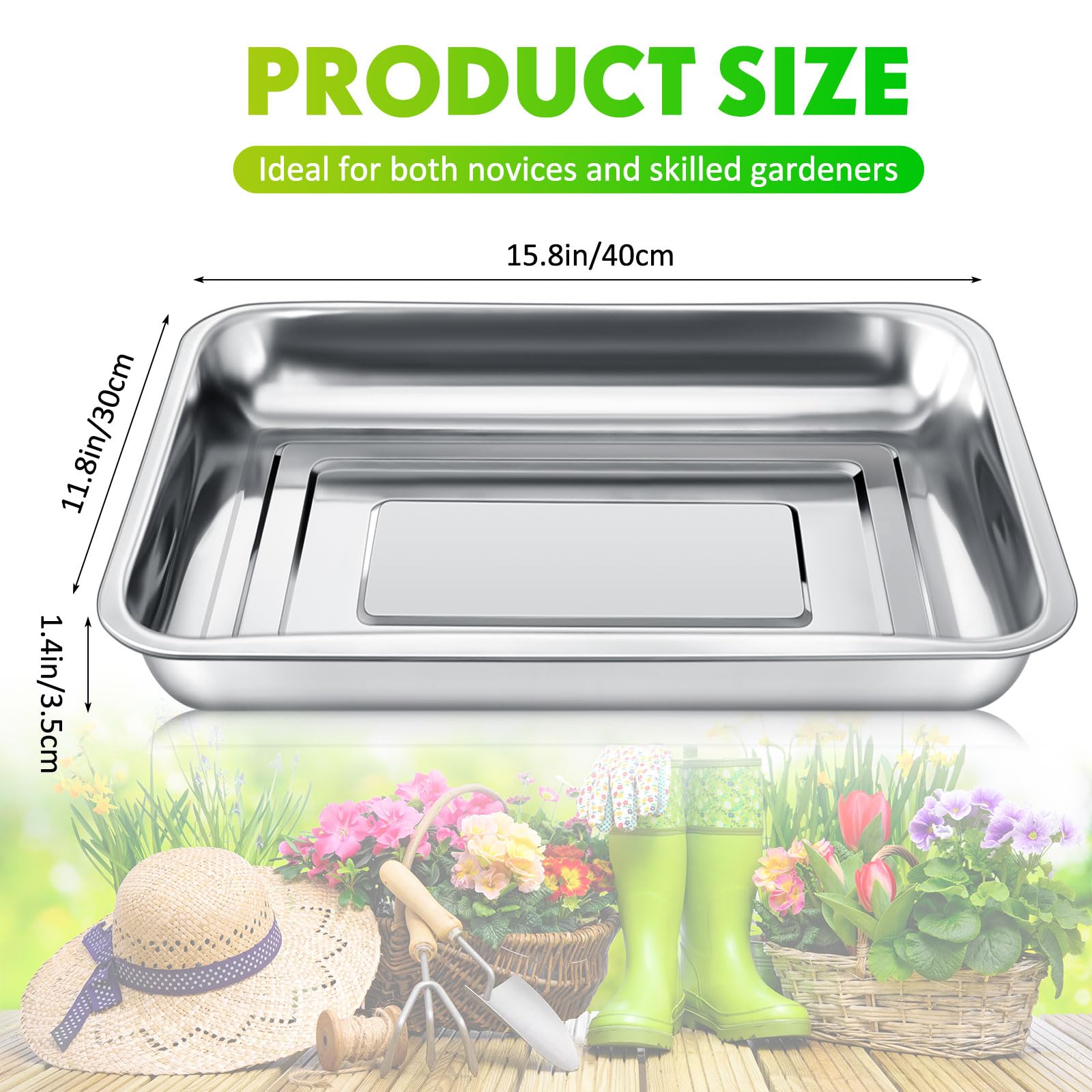 FillTouch seed trays stacked for compact storage highlighting space-saving benefit