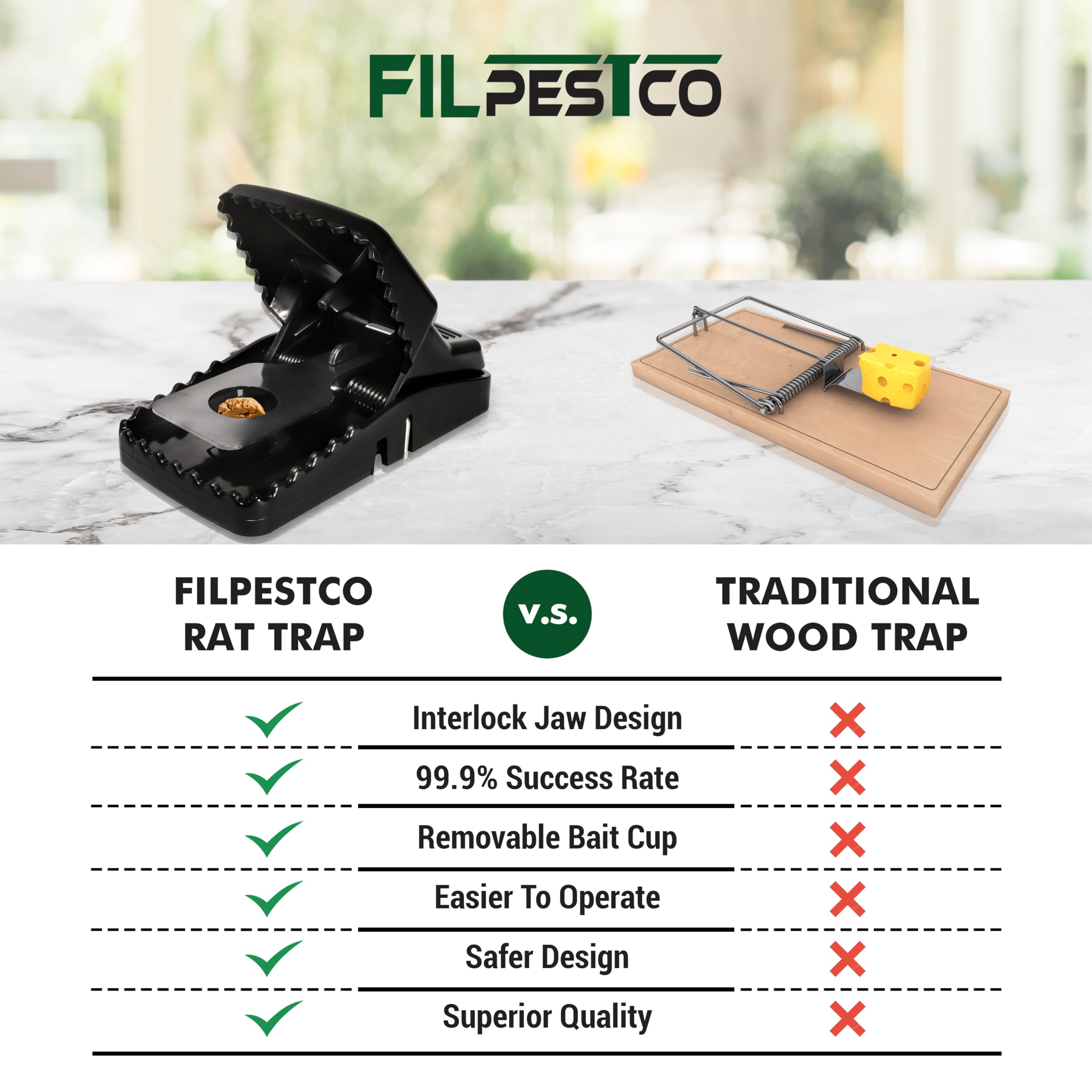 Filpestco reinforced housing detail showing durable construction for repeated use