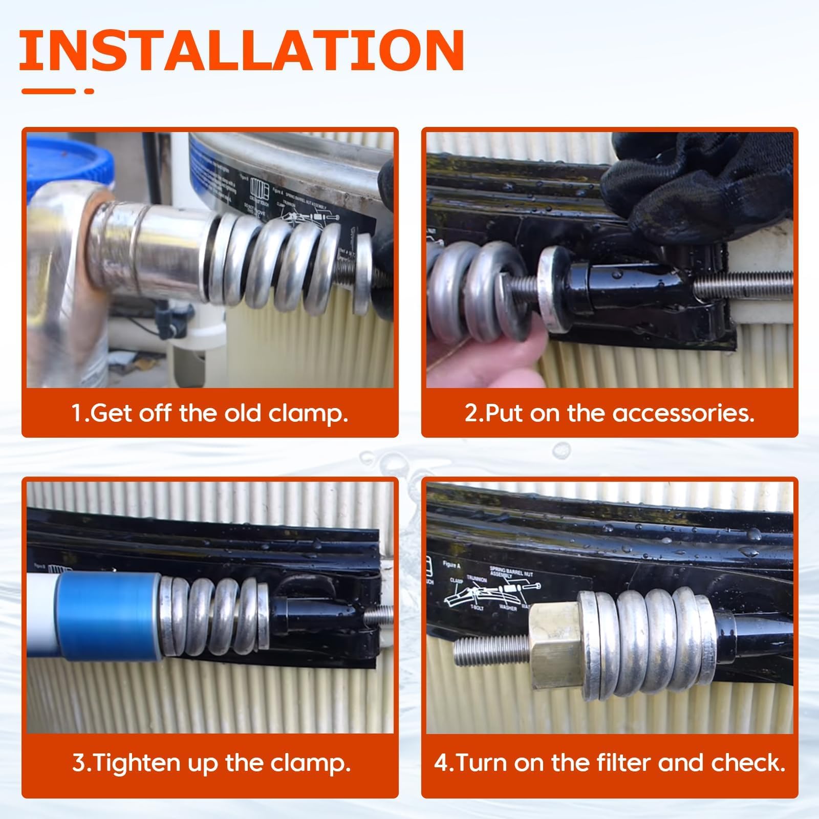 FILTERUP tension knob detail for easy hand tightening and precise control