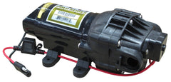 Fimco pump front view showing housing and fan for cooler longer operation