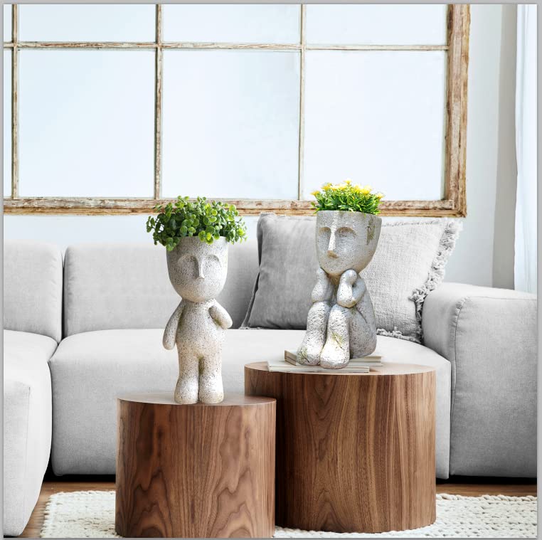 FIMOFIDRE planter on patio with plants showing outdoor use benefit: weatherproof display