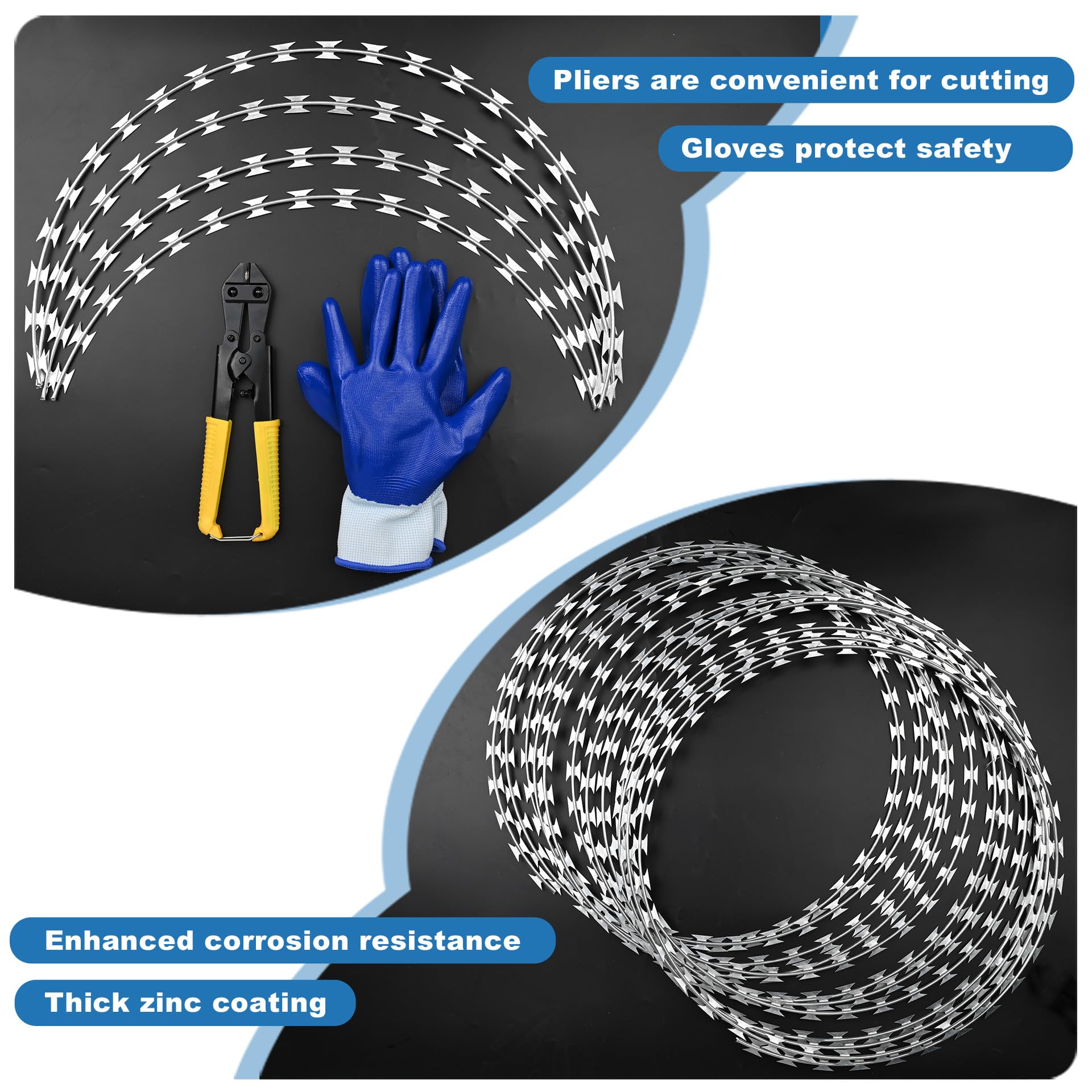 Finerelprot gloved hands installing wire highlighting safer handling during setup