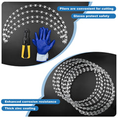 Finerelprot gloved hands installing wire highlighting safer handling during setup