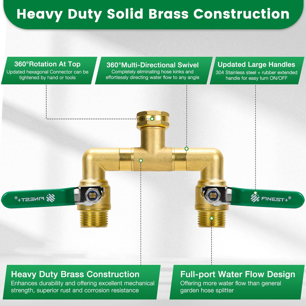 FINEST+ valve open with high flow to illustrate full-flow large ball valve for stronger water pressure