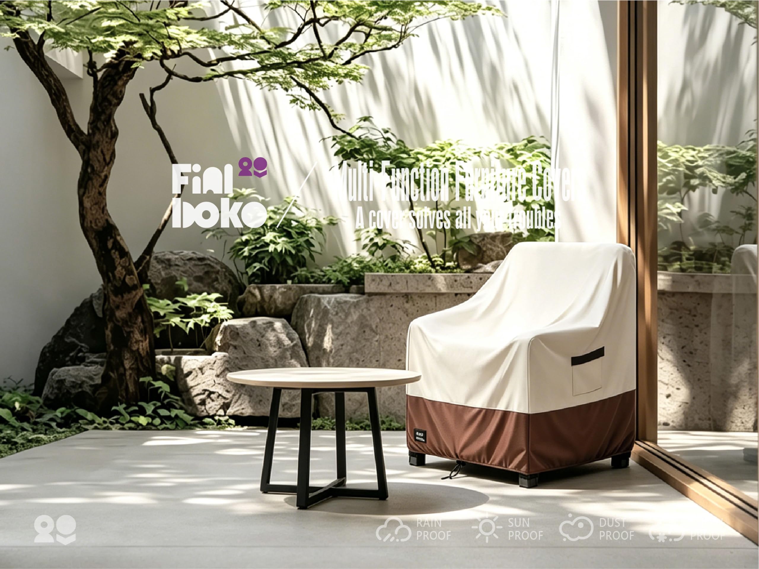 Finiboko neatly folded cover compact for space-saving storage convenience
