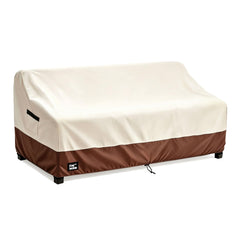 Finiboko front view of covered loveseat showing full protection and neat fit