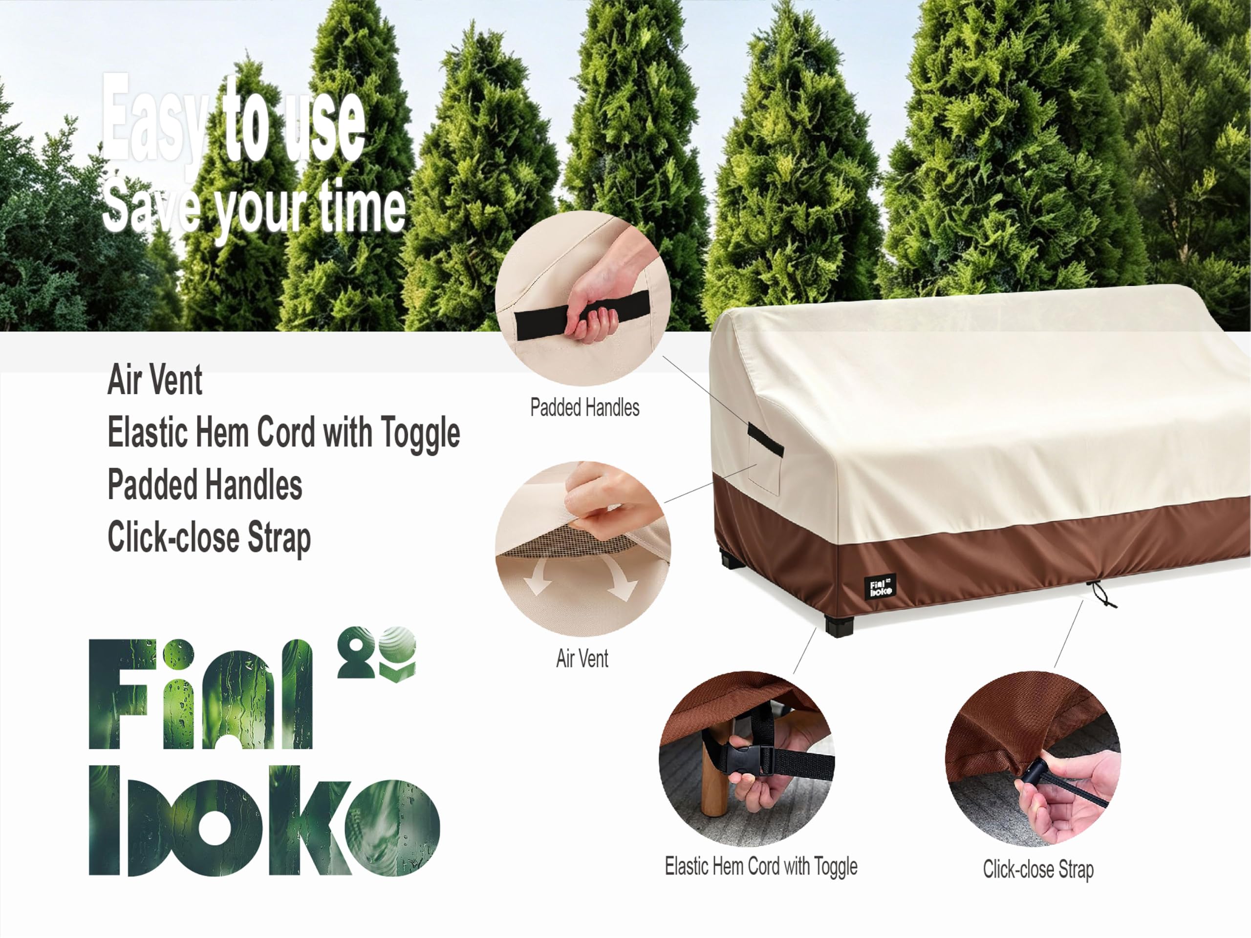 Finiboko funda puesta en terraza protege muebles y estilo