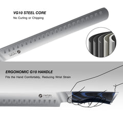 FINTISO blade closeup highlighting thin razor edge for precise slicing