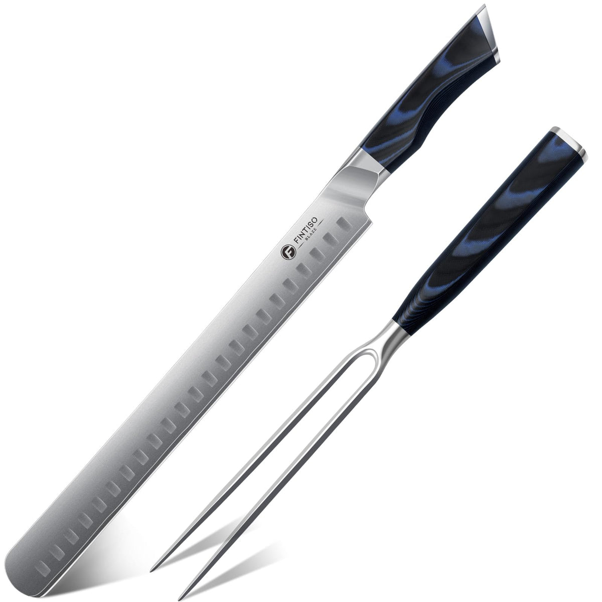 FINTISO front package showing the carving knife set and gift box benefit presentation