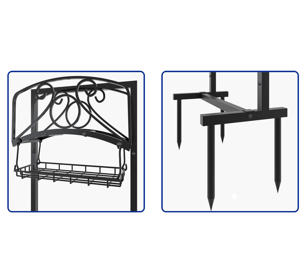 Fire Beauty whimsical cartoon-style curves adding charm to garden storage