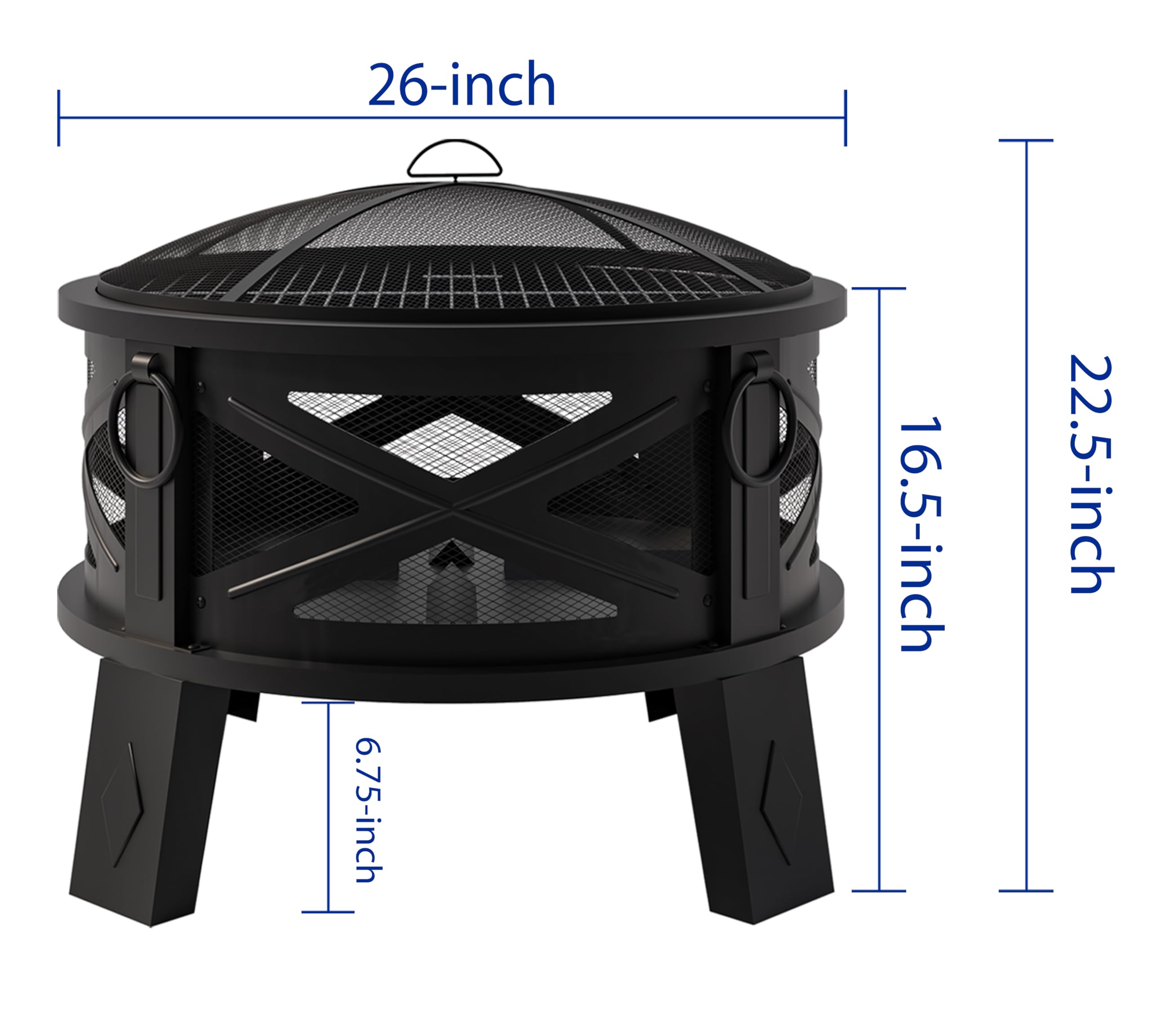 Fire Beauty closeup of stainless-steel grill grate for stable cooking surface