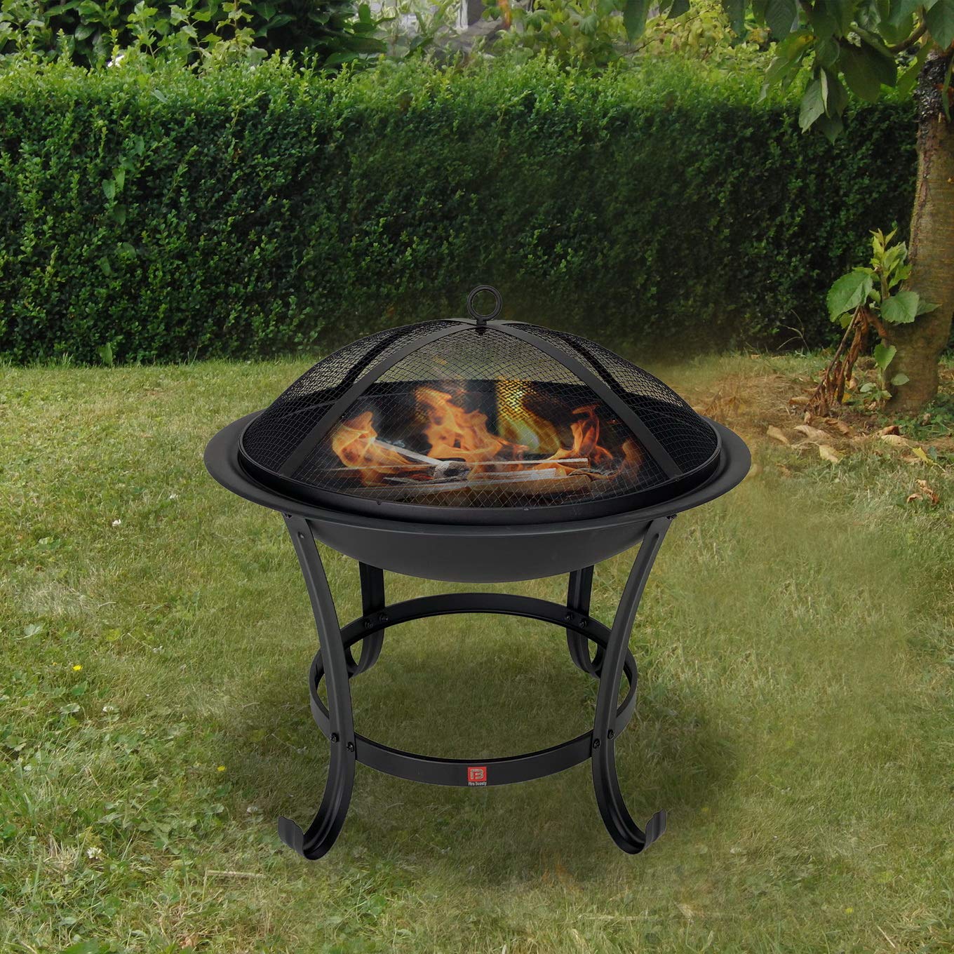 Fire Beauty covered with storage cover protecting it from weather between uses