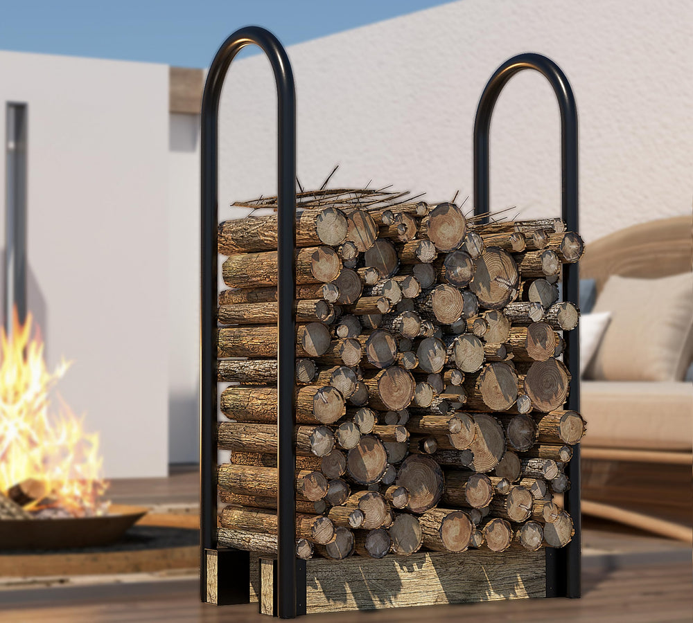 Fire Beauty elevated base detail keeping logs off ground for better airflow
