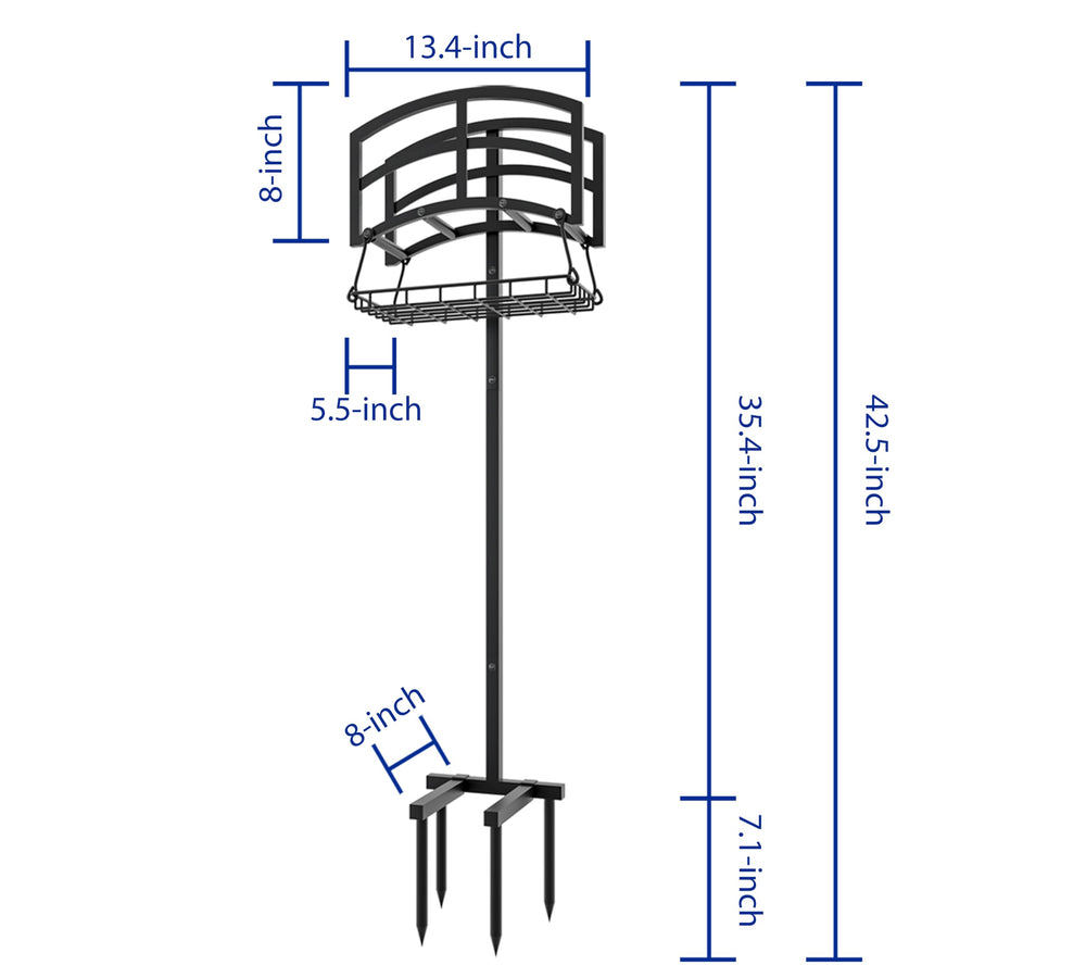 Fire Beauty hose holder placed on lawn demonstrating easy watering and portability