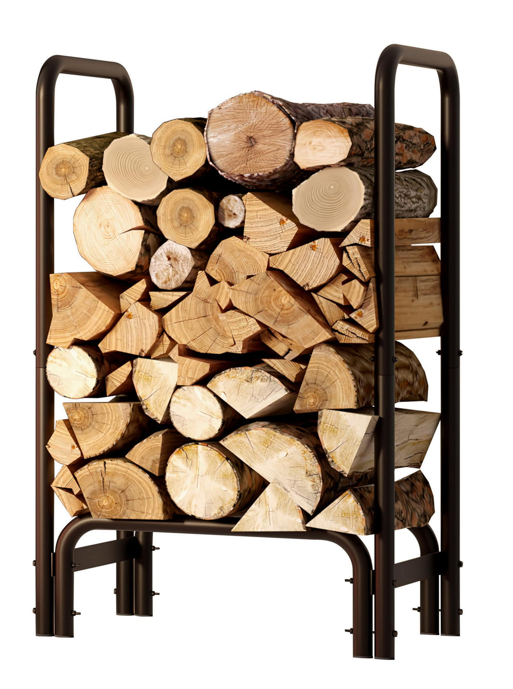 Fire Beauty interior next to fireplace providing tidy wood storage benefit