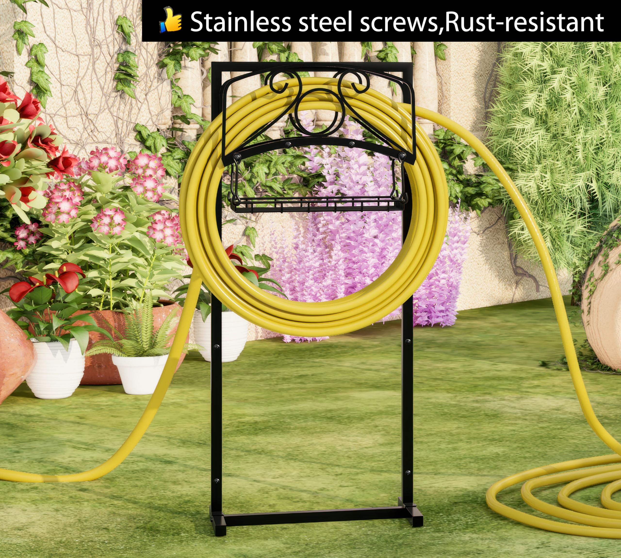 Fire Beauty on a patio near flower beds adding playful design and organization