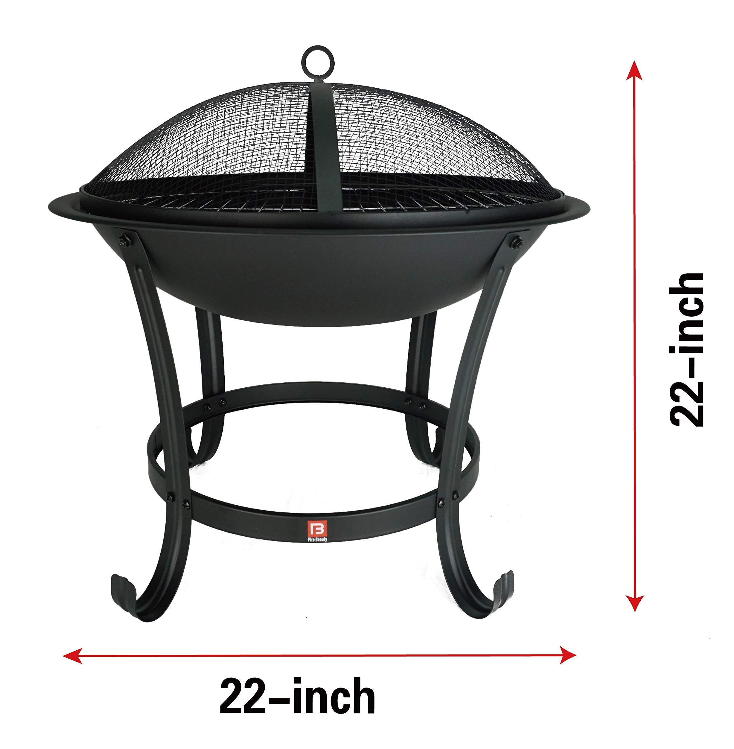 Fire Beauty internal log grate visible inside bowl to enhance airflow and clean burn
