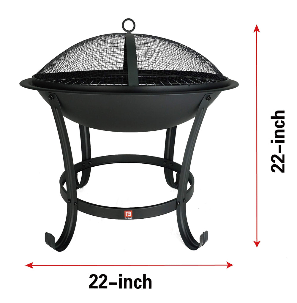 Fire Beauty side view showing elevated base protecting lawn and decking