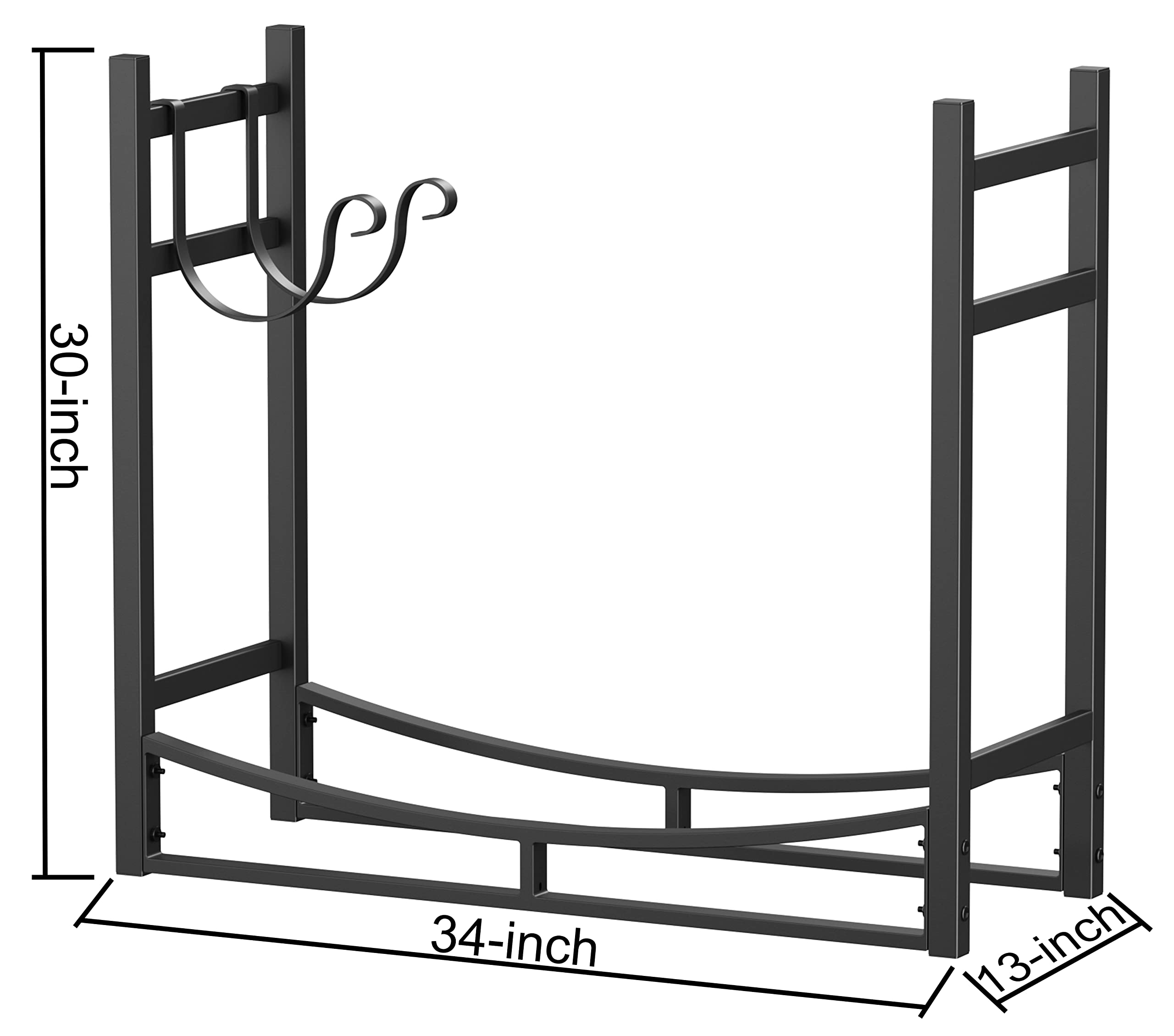 Fire Beauty side profile loaded with logs showing strong frame supporting heavy wood loads