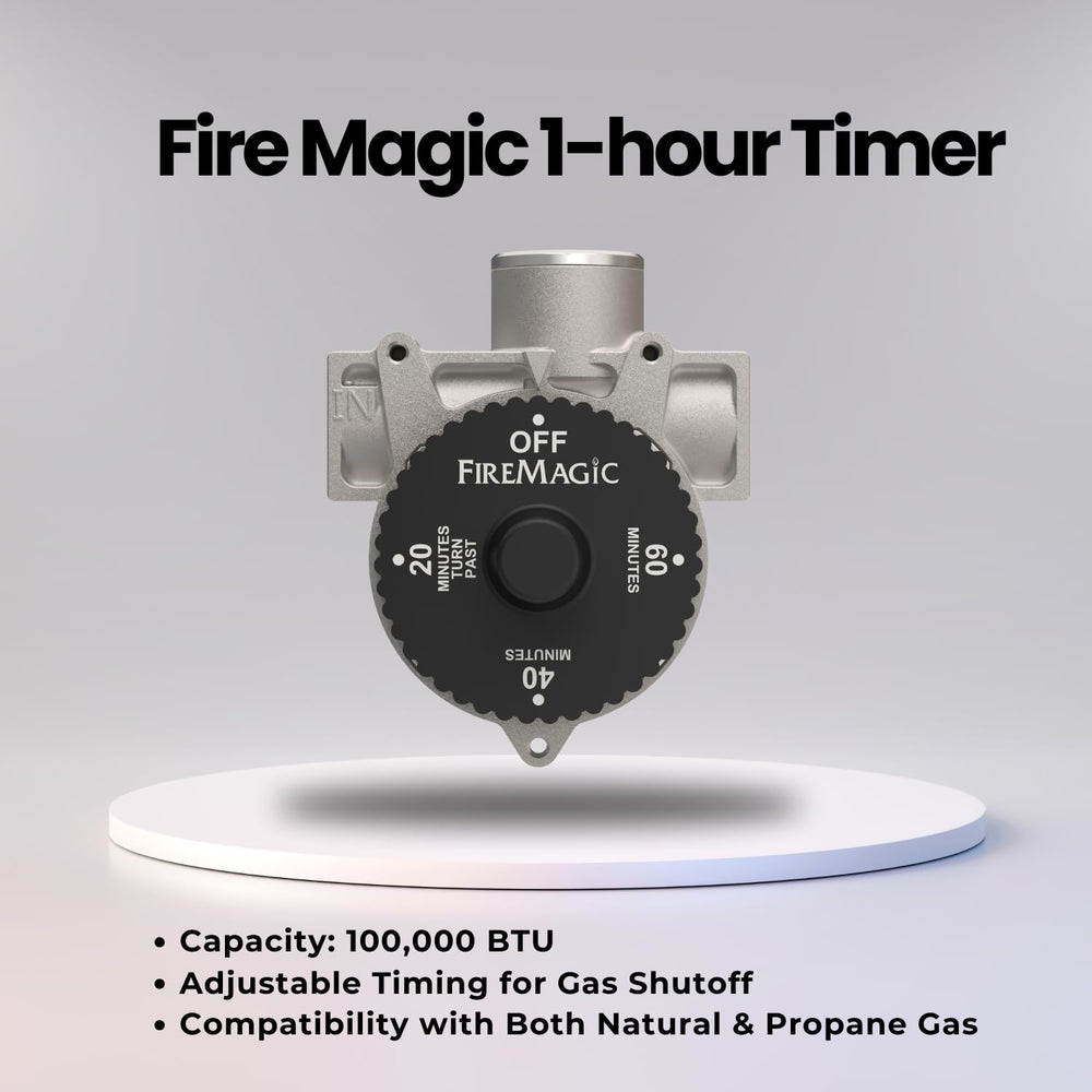 Fire Magic 1/2" NPT connections visible for simple inline plumbing benefit