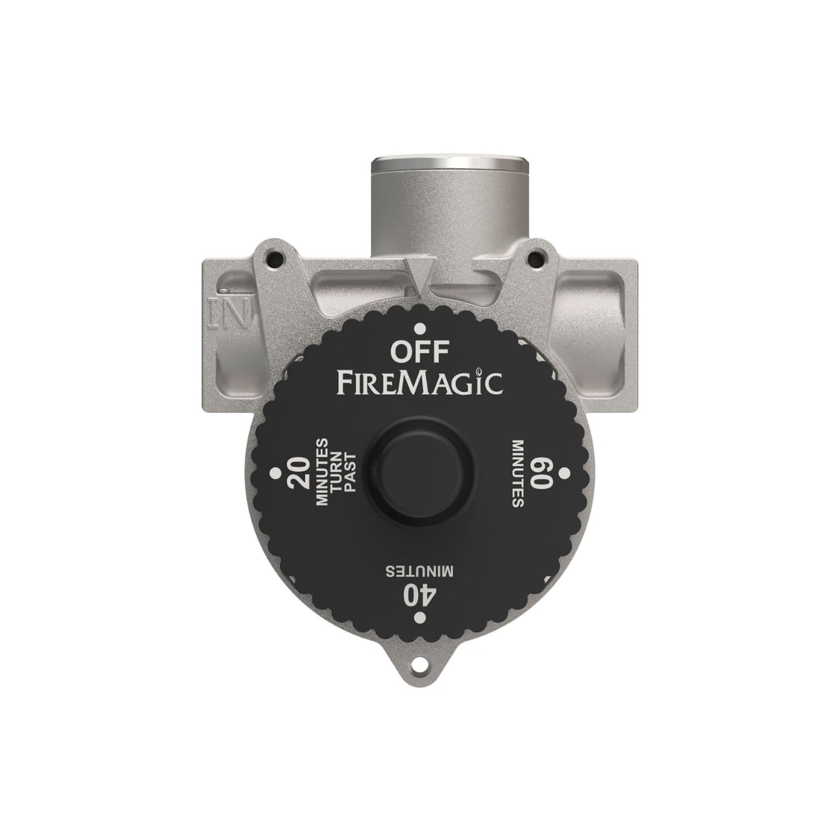Fire Magic front profile of timer showing compact design and easy mounting benefit