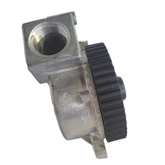 Fire Magic valve next to hand for scale showing compact size and space-saving benefit