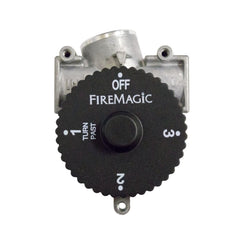 Fire Magic timer front view showing compact housing and secure mount for safety