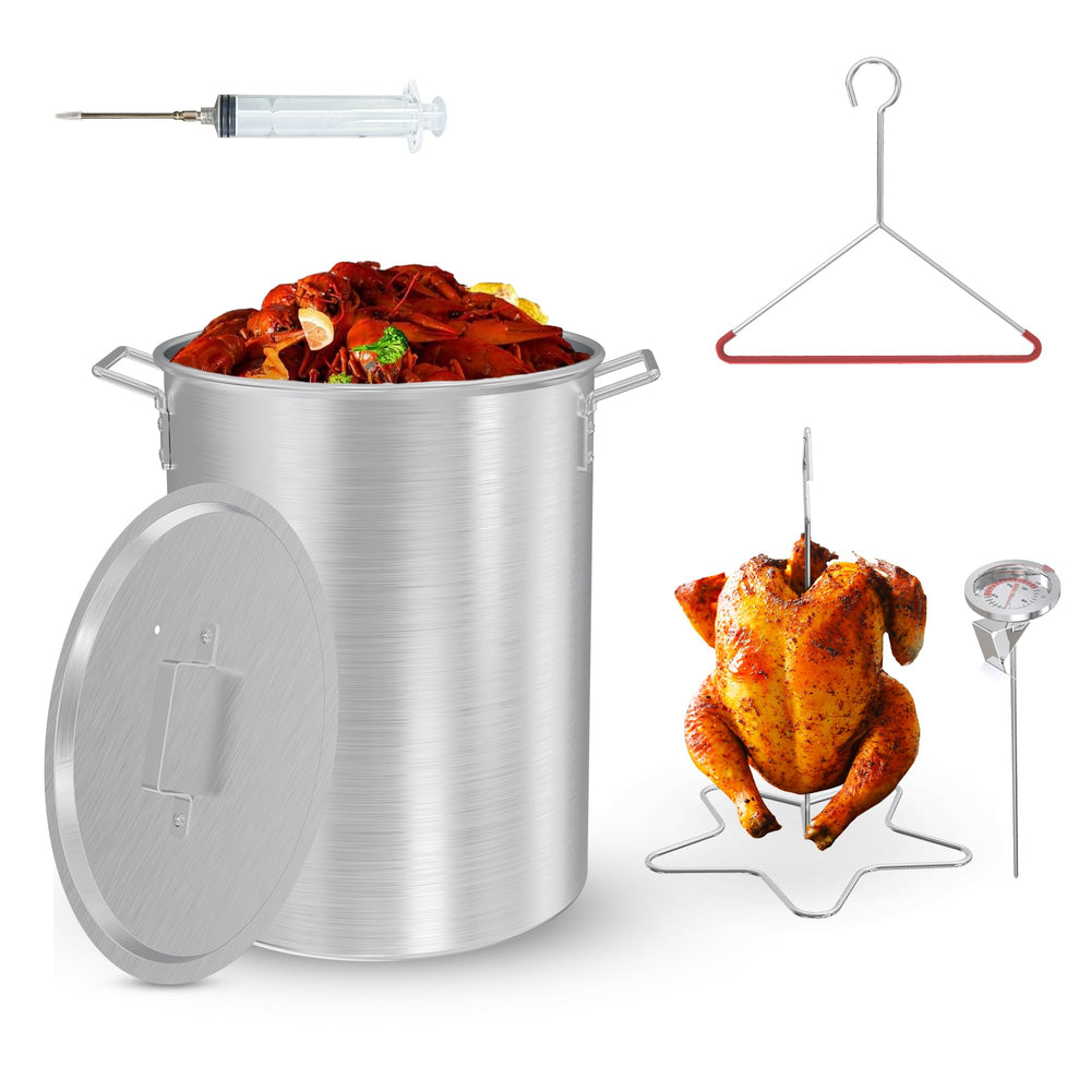 FIRE RIOT pot front view showing capacity and durable design, ideal for large outdoor meals