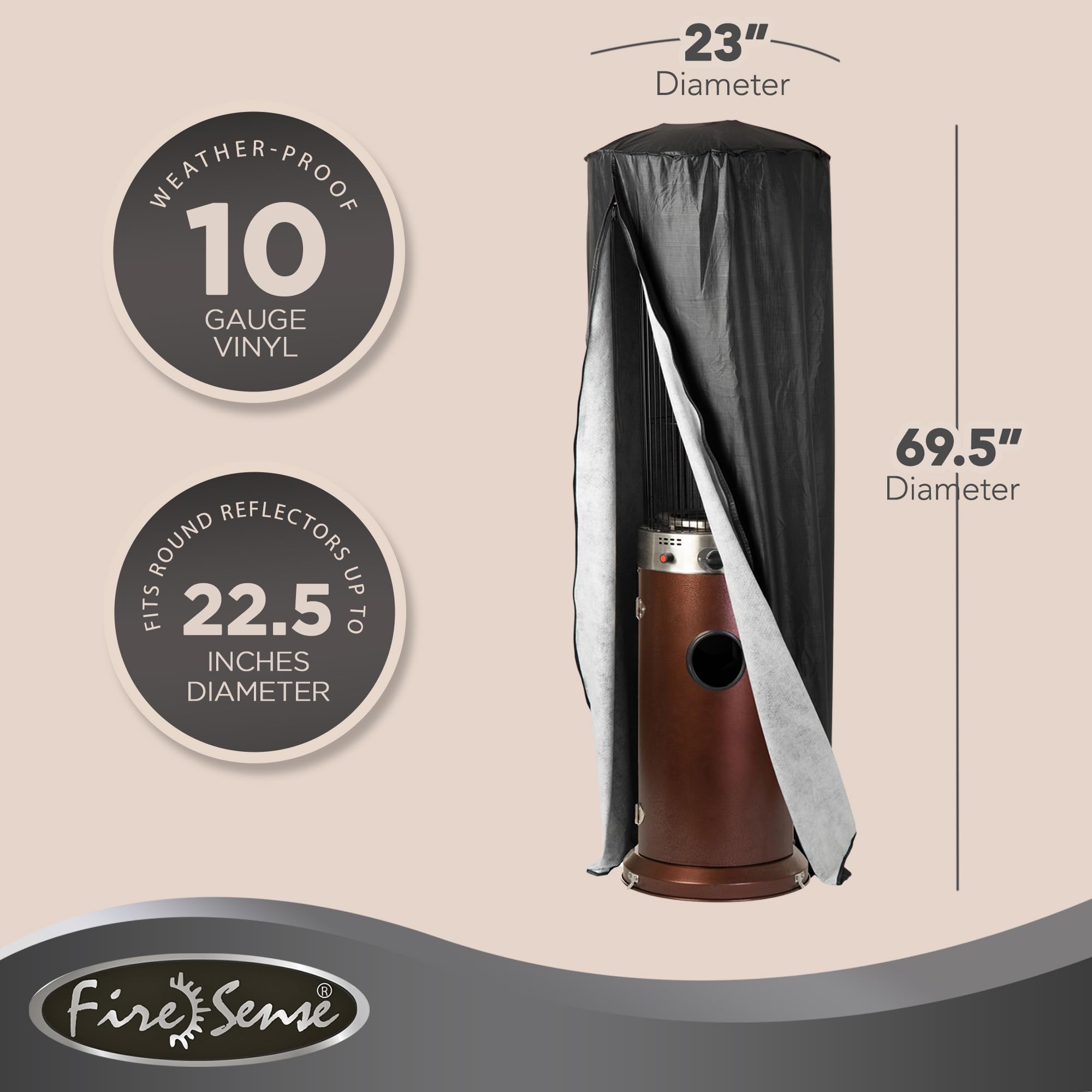 Fire Sense interior felt lining close-up protecting finish from scratches