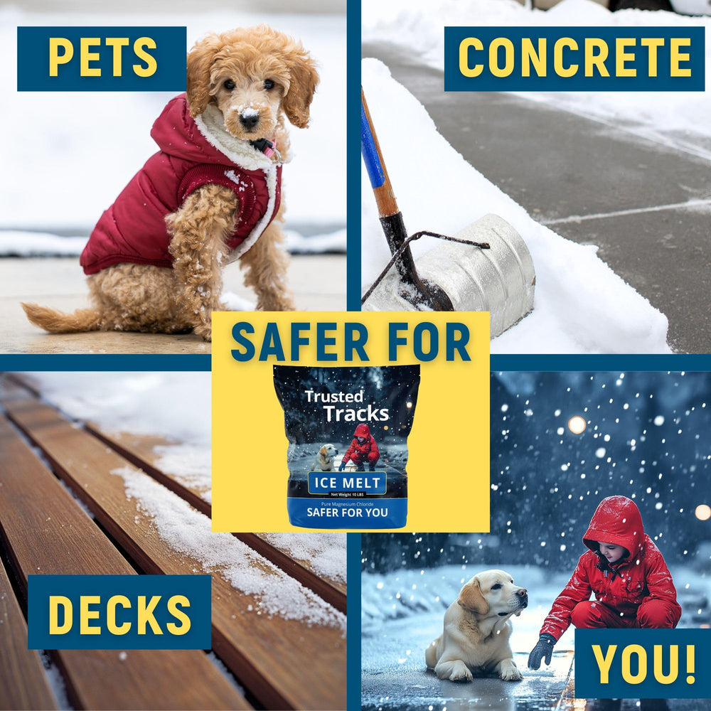 FIREKI spreading on sidewalk demonstrating safer pet-friendly melting