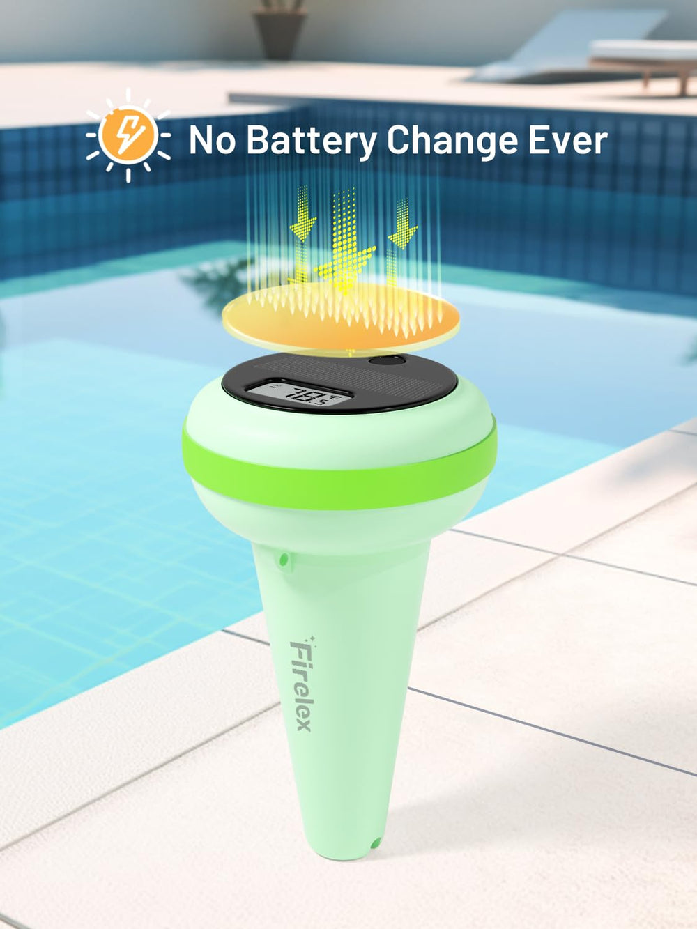 Firelex close-up of sensor top texture highlighting durable solar charging surface