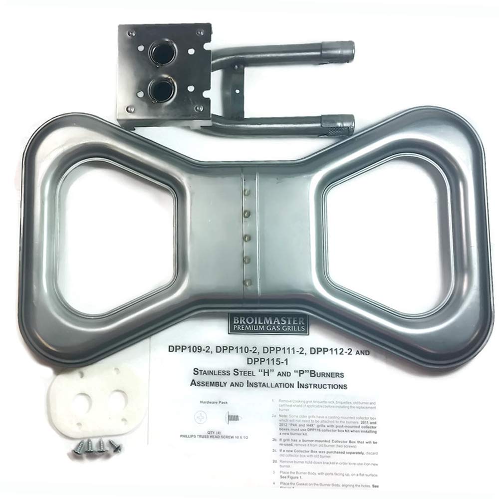 Firepit Nation stainless bowtie burner front view showing even heat distribution