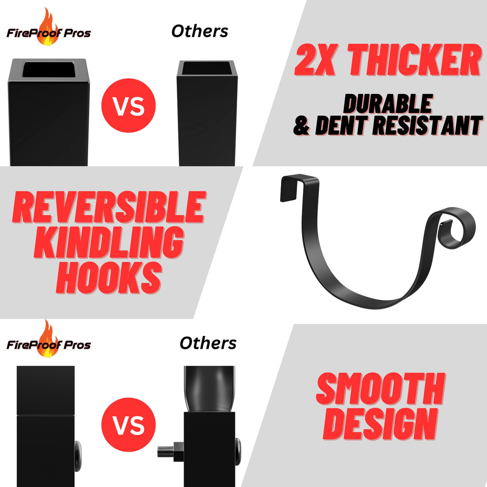 FireProof Pros close-up of thick steel bars and hook hardware showing heavy-duty durability