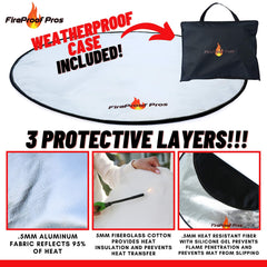 FireProof Pros underside silicone coating visible to prevent scorched surfaces