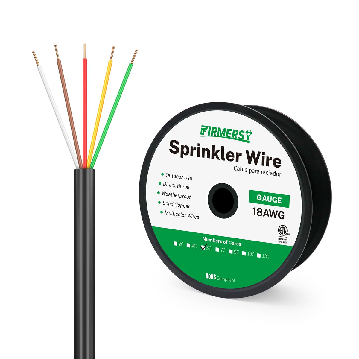 FIRMERST front packaging 250ft spool showing cable label and specs for easy selection