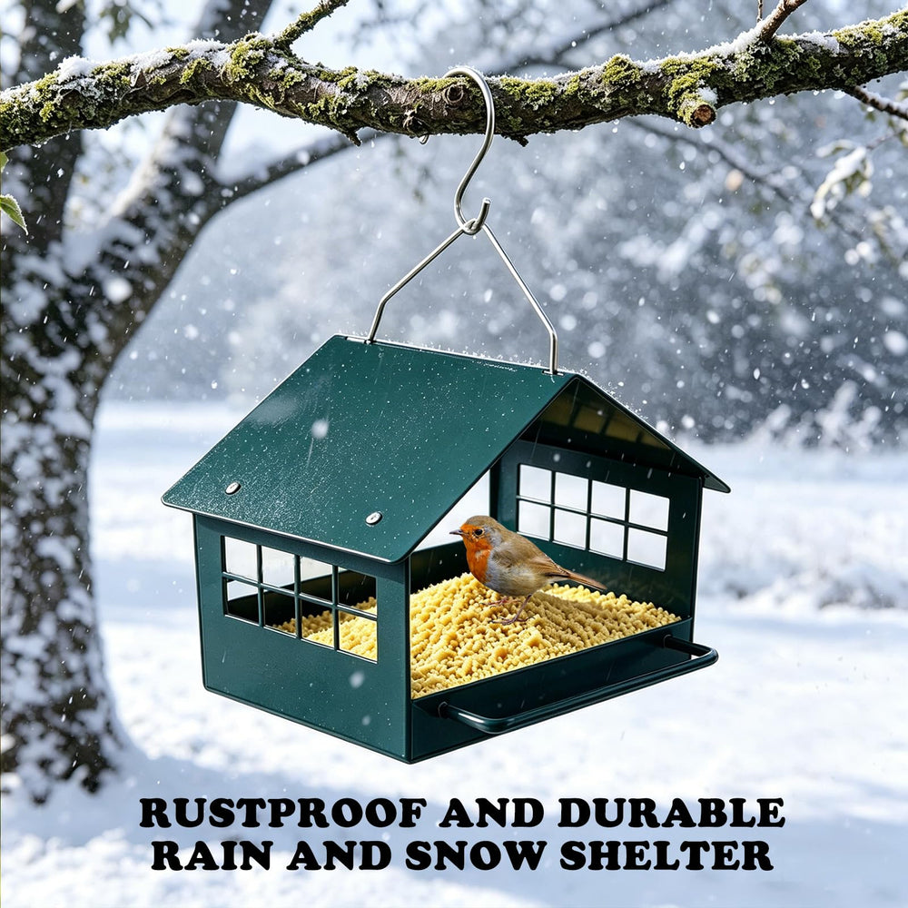 Firmlly observation window reduces wind and gives birds safer view