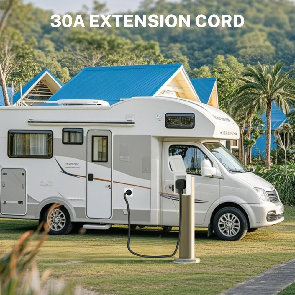 FIRMERST cord in campsite setting illustrating reliable outdoor power supply