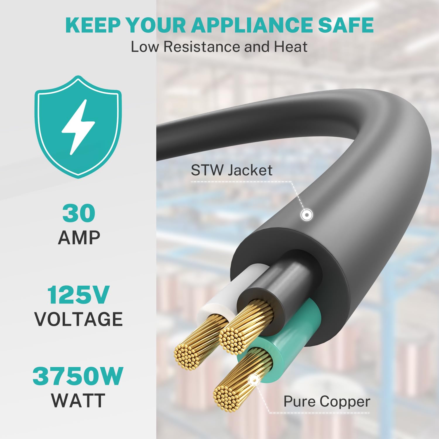 FIRMERST plug connected to RV inlet demonstrating secure power hookup