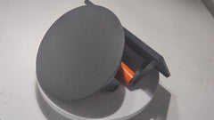 Firsgrill top closeup of thick cast iron surface highlighting even heat retention benefit