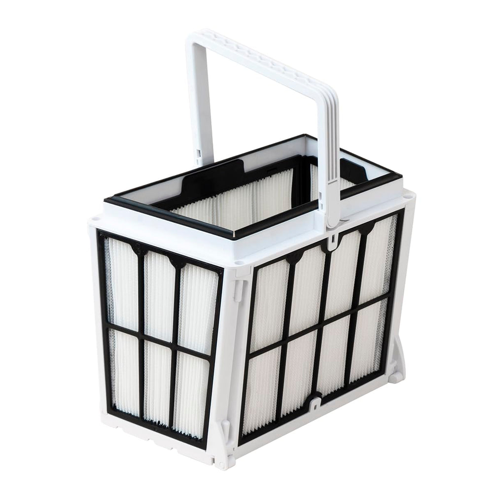 fishing port front view of filter basket showing replacement fit and clarity benefit